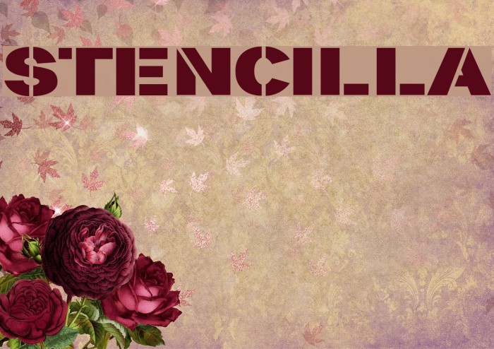 stencilla Font examples