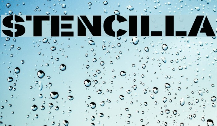 stencilla Font examples