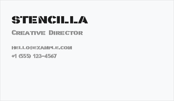 stencilla Business Card