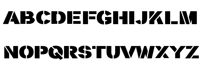 stencilla Font LOWERCASE