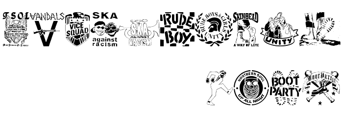 stencilpunks band logos 0001 Font OTHER CHARS