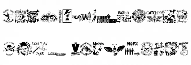 stencilpunks band logos 0001 Fonte MAIÚSCULAS