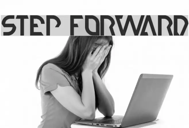 step forward Font examples