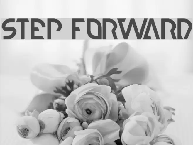 step forward Font examples