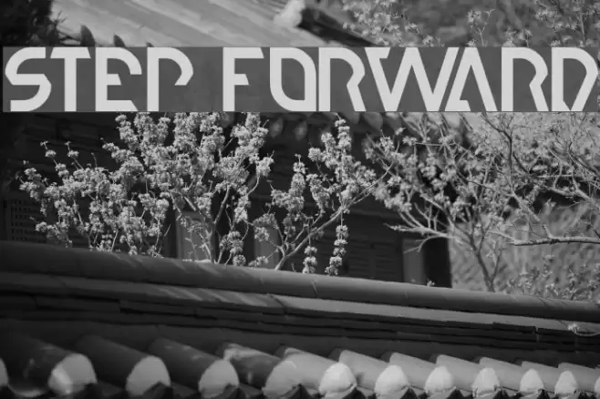 step forward Font examples
