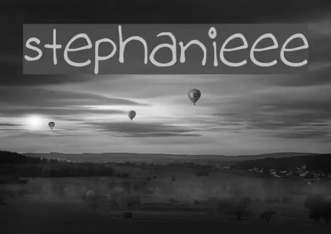 stephanieee Font examples