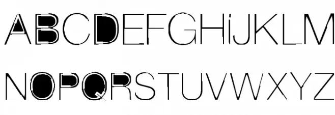 stickfig Schriftart Groß