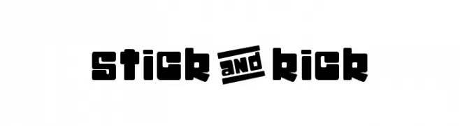stick&kick  Frei Schriftart Herunterladen