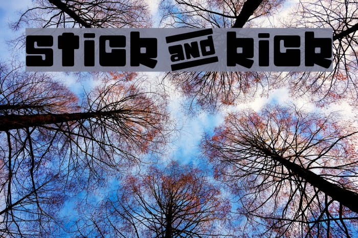 stick&kick Font examples