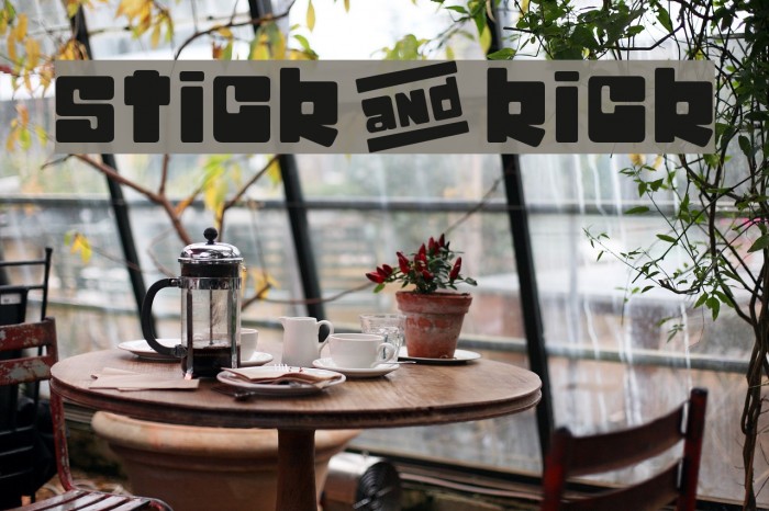 stick&kick Font examples
