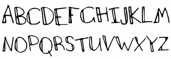 stickman Schriftart Groß