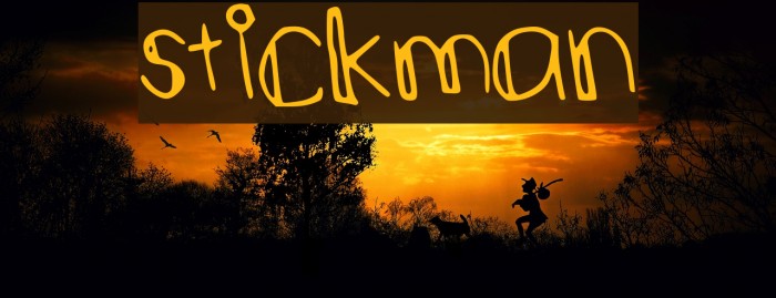 stickman Font examples