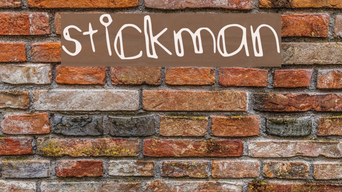 stickman Font examples