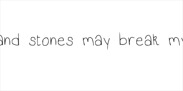 sticks and stones may break my bones Logo