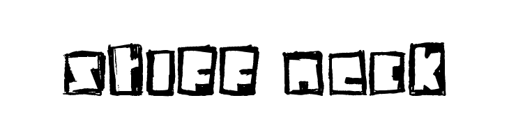 stiff neck  Free Fonts Download