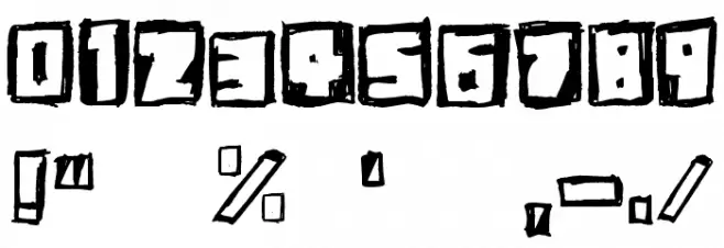 stiff neck Font OTHER CHARS