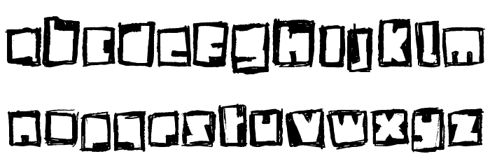 stiff neck Font LOWERCASE