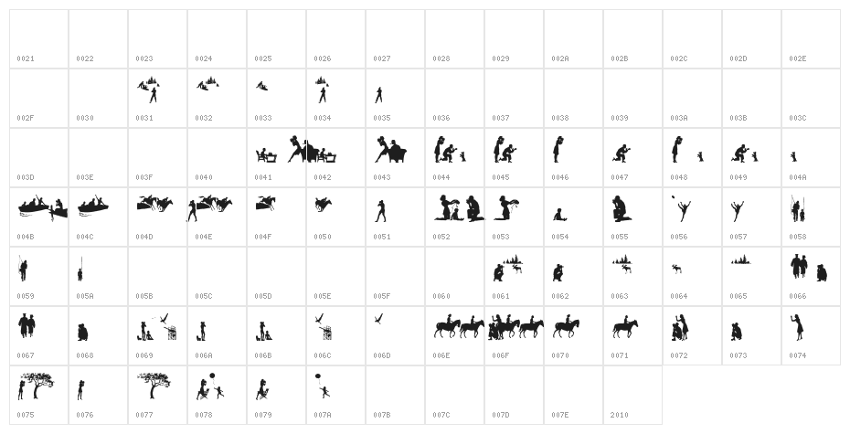 stillframes Character Map