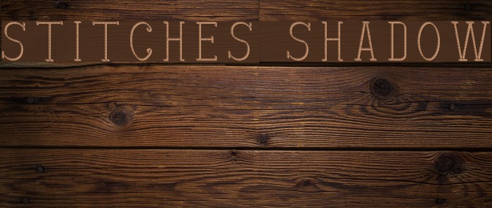 stitches shadow Font examples