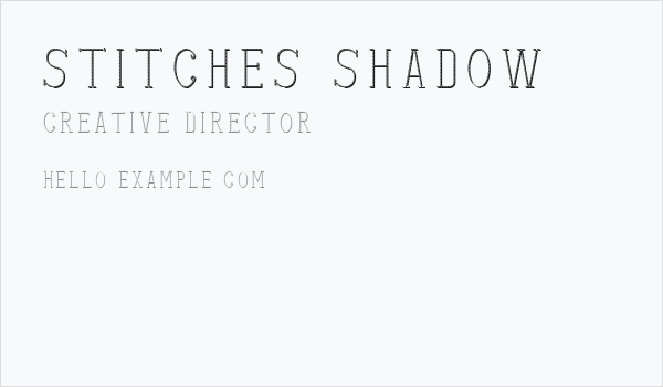 stitches shadow Business Card