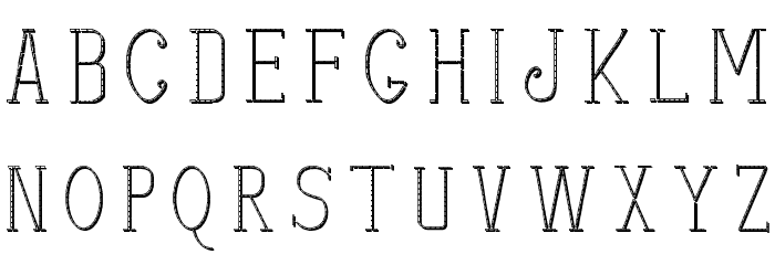 stitches shadow Font LOWERCASE
