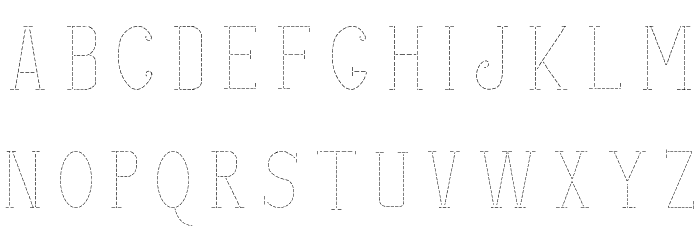 stitches Font LOWERCASE