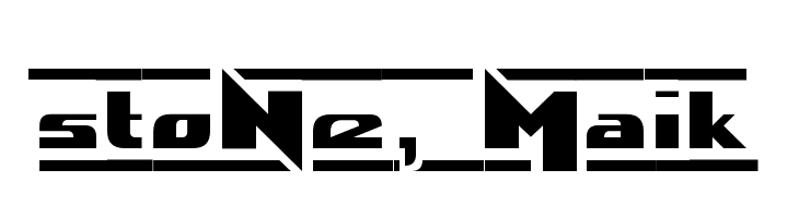 stoNe, Maik  Frei Schriftart Herunterladen