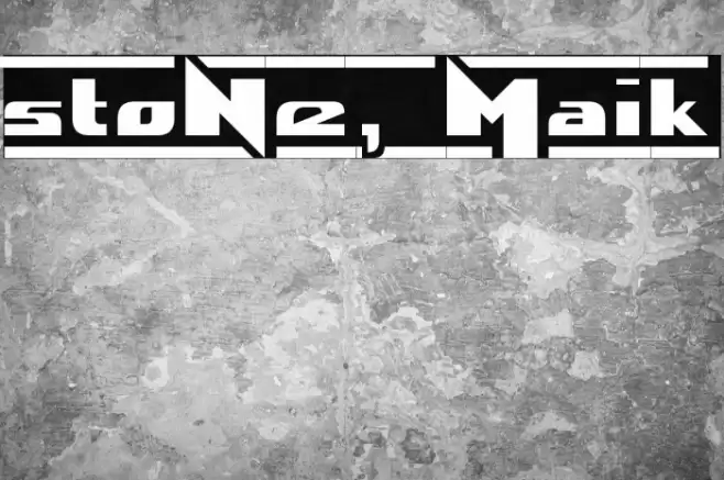 stoNe, Maik Font examples