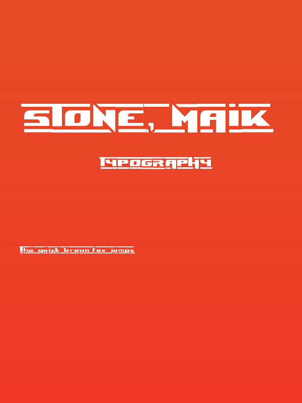stoNe, Maik Poster