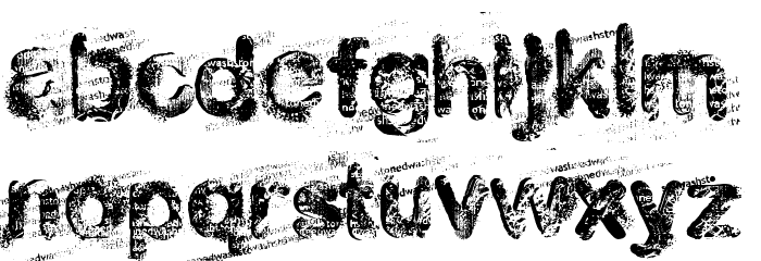 stoned wash 6 Font LOWERCASE