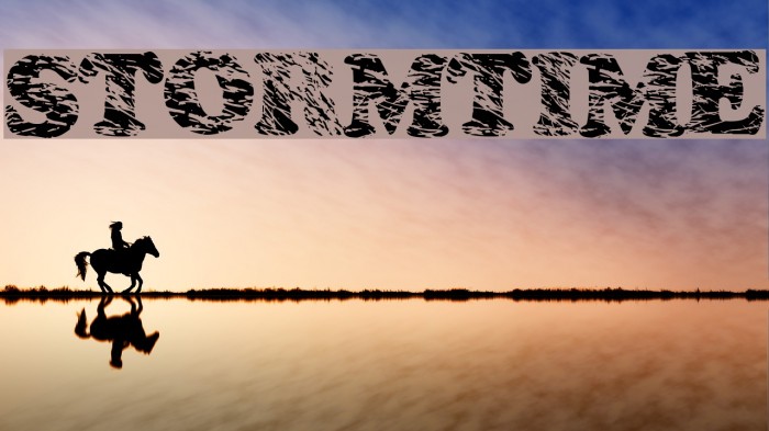 stormtime Font examples