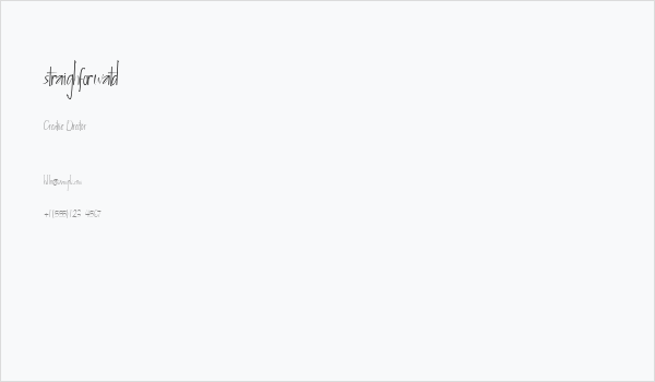 straighforwatd Business Card