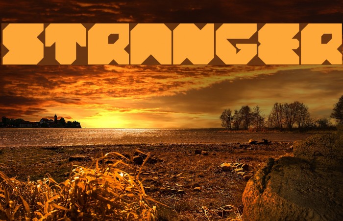 stranger Font examples