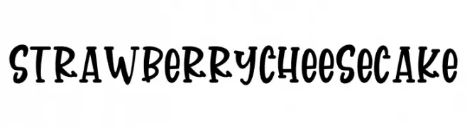 strawberry cheesecake  Frei Schriftart Herunterladen
