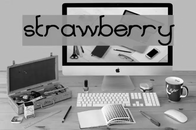 strawberry Font examples