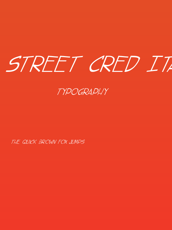 street cred Italic Poster