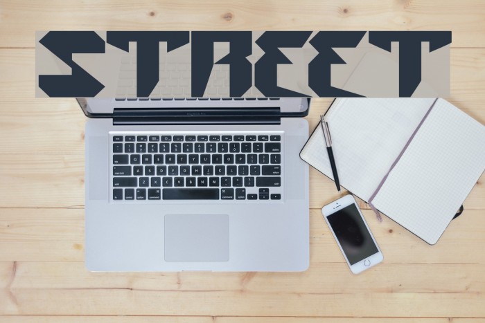 street Font examples