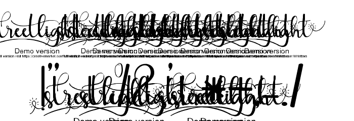 streetlightdemoversion-script Font OTHER CHARS