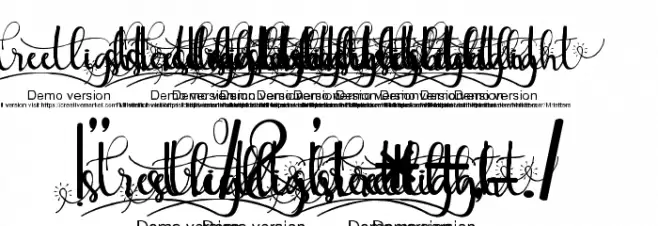 streetlightdemoversion-script Font OTHER CHARS