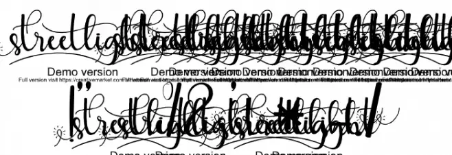 streetlightdemoversion-script Font OTHER CHARS