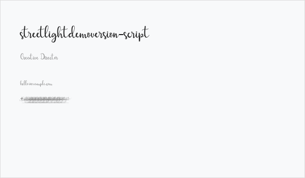 streetlightdemoversion-script Business Card