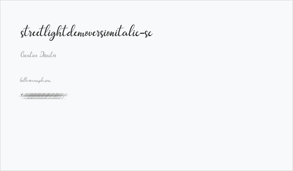 streetlightdemoversionitalic-sc Business Card