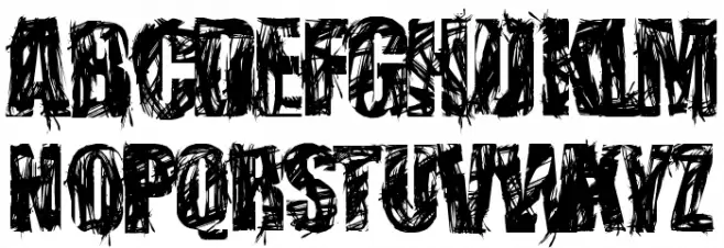 stressberat distort Font LOWERCASE