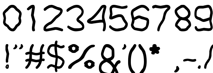 stretchy rubber Font OTHER CHARS