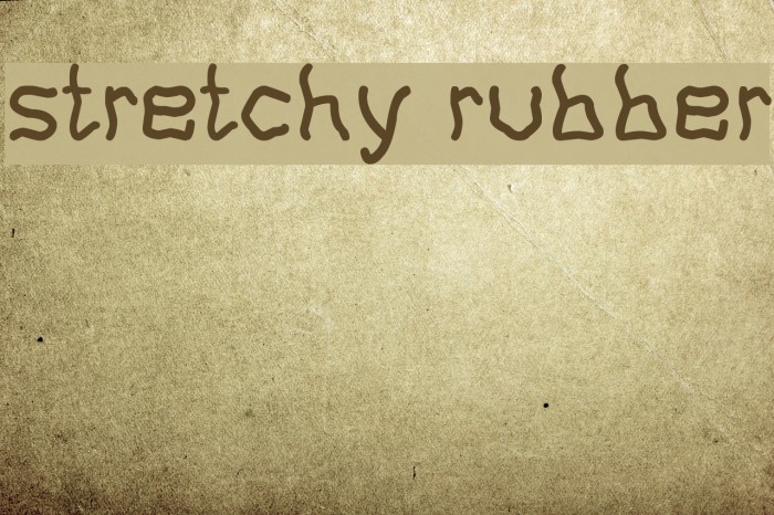 stretchy rubber Font examples