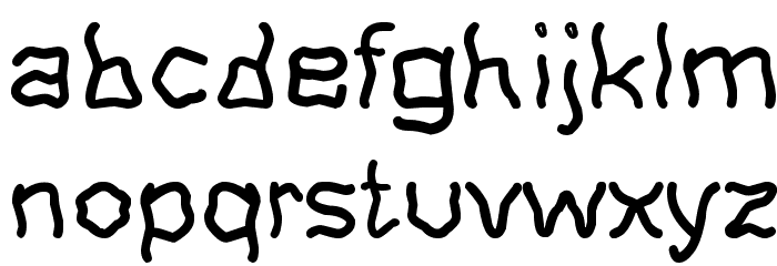 stretchy rubber Font LOWERCASE