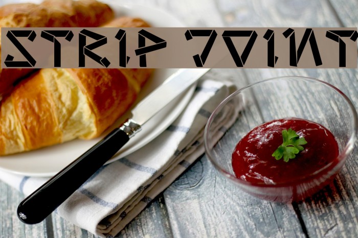 strip joint Font examples