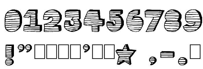 stripe3D Font OTHER CHARS