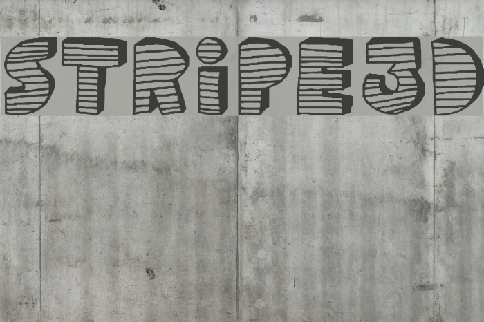 stripe3D Font examples