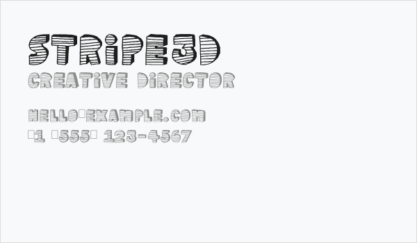 stripe3D Business Card